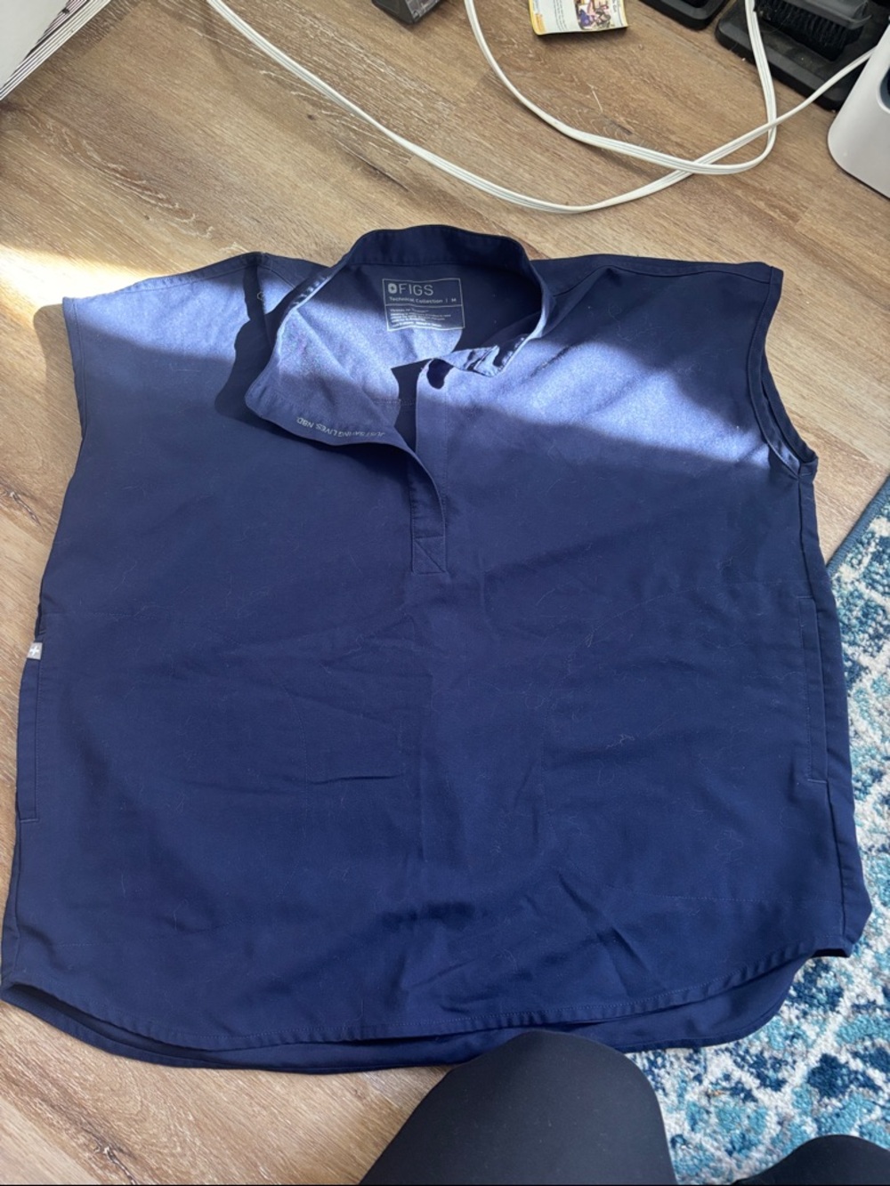 Figs Women's Navy Short-Sleeve Scrub top